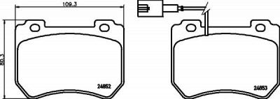 HELLA PAGID 8db355014651 -  Комплект тормозных колодок, дисковый тормоз